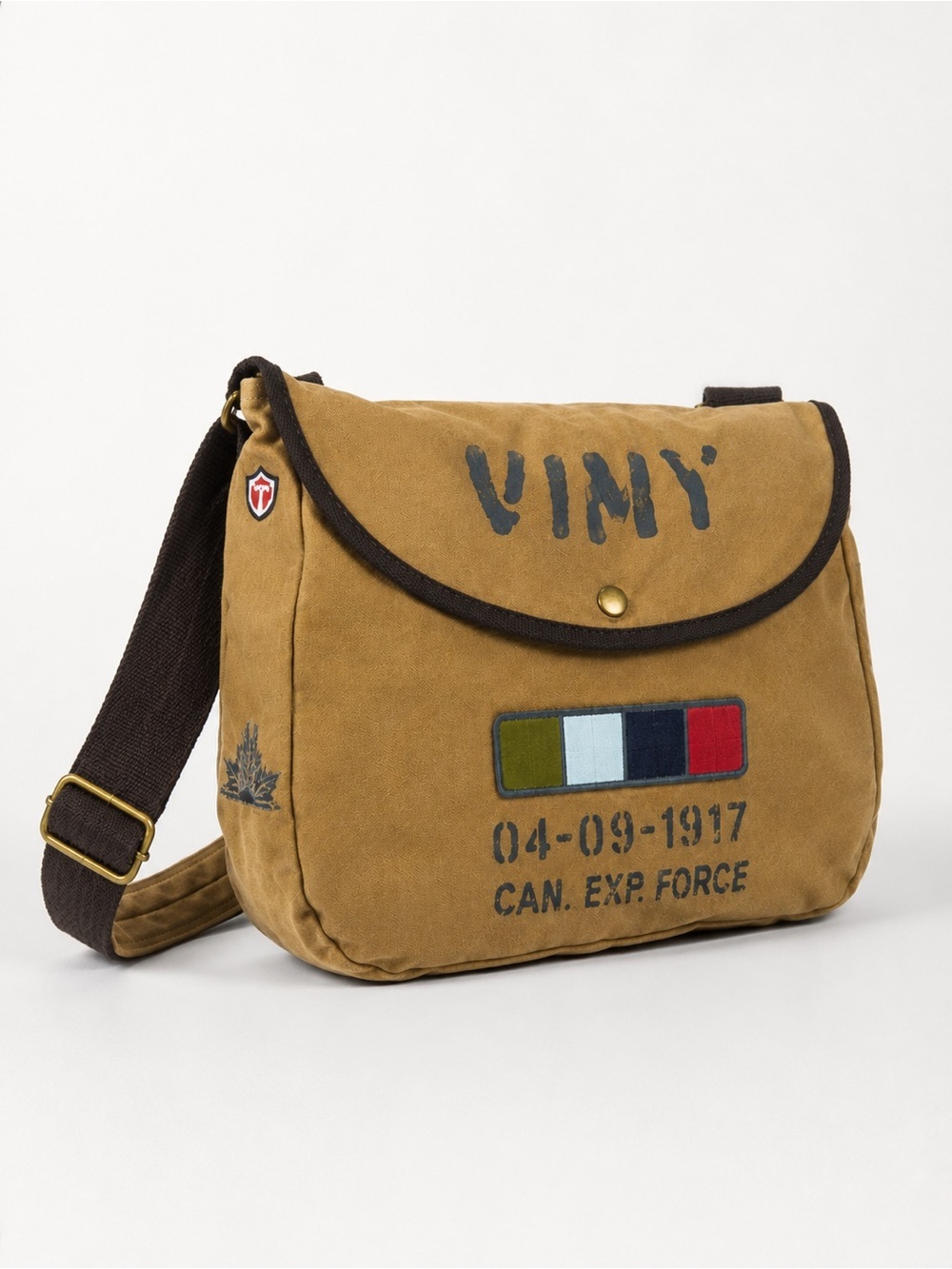 Red Canoe VIMY Shoulder Bag - Khaki - Messenger Crossbody Bag